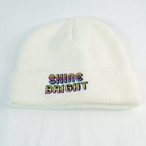 BP White Shine Bright Beanie Winter Hat Kids Size